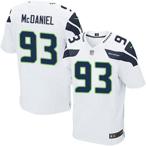 Men's Elite Tony McDaniel Nike Jersey White Road - #93 NFL Seattle Seahawks